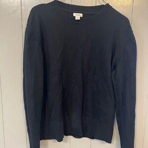 L.L. Bean Cashmere Cotton Sweater Womens M Medium Regular Crew Neck Made Jordan